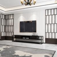 Console multimédia en bois massif avec tiroirs, style moderne blanc, pour salon, en métal, chêne, noyer, style mi-siècle