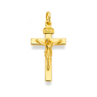 Colgante de Cruz de Oro de 14K Hecho a Mano, Personalizable, Unisex, Regalo Religioso Cristiano, Sin Níquel, Sin Plomo, Colgantes Finos de Terceros