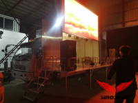 SR50 remorque à écran led mobile 5.2m solution de camion roadshow avec générateur remorque led mobile pour 500 personnes