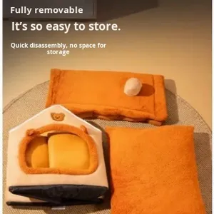 Directo <span class=keywords><strong>de</strong></span> fábrica Four Seasons Universal Cat House Cute Small Dog Kennel con cálido extraíble lavable jaula a prueba <span class=keywords><strong>de</strong></span> frío camas <span class=keywords><strong>para</strong></span> mascotas - Product Image 4