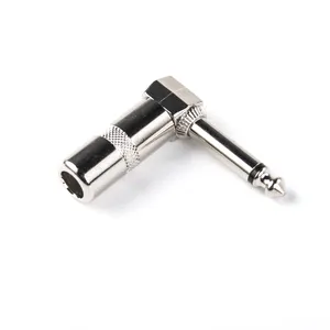 Joinaudio 1/4 inch Mono Right Angle Nickel ZInc alloy Audio Jack Instrument Plug For Audio Cable