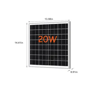 شراء ألواح طاقة شمسية صغيرة محمولة من السيليكون أحادي البلورية بقدرة 6 فولت و10 وات و20 وات و30 وات من الصين مباشرة