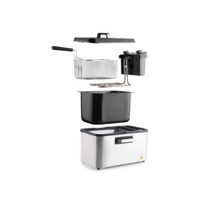 Friggitrice elettrica Intact da 5 litri in acciaio inox con coperchio e manici per uso domestico - Product Image 3