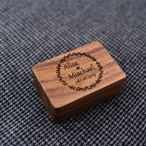Scatola in Legno di Noce di Lusso Personalizzata con Incisione Laser del Logo, Contenitore da Viaggio per Cravattini e <span class=keywords><strong>Gemelli</strong></span> - Product Image 6