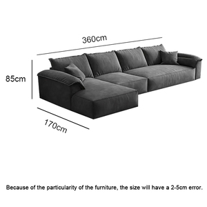 Canapé Baxter au design moderne et luxueux, modèle Oreille d'Éléphant, meubles de salon design, multicolores, rangée droite - Product Image 6