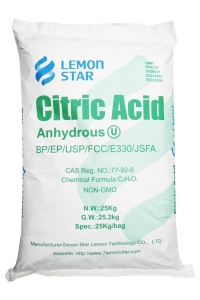 ENSIGN Lemon Star grado alimenticio 99% ácido cítrico anhidro/monohidrato tipo antioxidante - Product Image 3