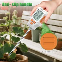 Testeur de sol portable avec écran LCD, capteur de sol, moniteur de pH, de température et de fertilité du sol, détecteur de sol pour la plantation de fleurs, haute précision
