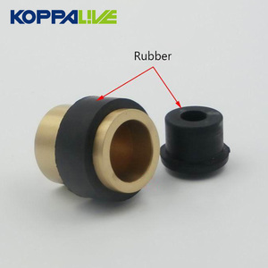 KOPPALIVE Butoir de porte <span class=keywords><strong>cylindrique</strong></span> noir mat en bronze doré avec butoir de porte en laiton moderne en <span class=keywords><strong>caoutchouc</strong></span> Butoirs de porte à montage au sol - Product Image 3