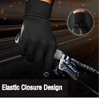Gants de sport d'hiver unisexes chauds, légers, en polaire, thermiques, imperméables, coupe-vent, antidérapants, compatibles écran tactile, pour la course à pied et le cyclisme