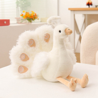 Peluche Super Douce en Coton PP Série Paon 31cm-50cm, Anti-Stress, Cadeau de Mariage avec Belles Ailes Réalistes