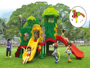 Okul öncesi açık oyun alanı oyunları modern açık oyun alanı plastik çocuk parkı ekipmanları