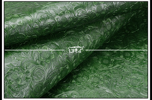 Siyah Tang çim çiçek ilk katman dana 1.8mm kalınlığında balmumu oyma desen yol renk değişikliği kabartmalı çılgın at deri - Product Image 3