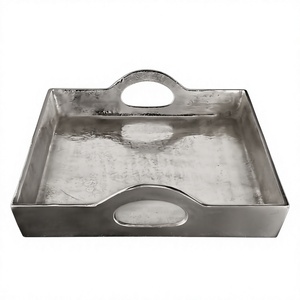 Handmade Food <b>Serving</b> <b>Tray</b> With Handle Food Contact Safe Large Commercial Use Luxury <b>Trays</b> For Wedding Party Use Modern Decor - Product Image 1