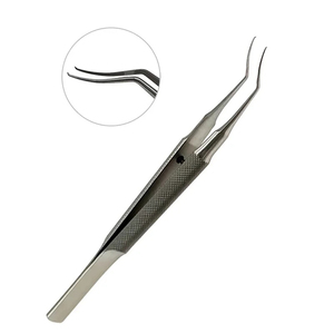 Pinzas Oftálmicas Microquirúrgicas de Acero Inoxidable con Punta Curva, Reutilizables, para Cirugía Ocular, Juego de Instrumentos Microquirúrgicos - Product Image 2
