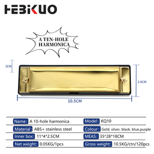 <span class=keywords><strong>Harmonica</strong></span> professionnel à 10 trous, plaque de base en acier inoxydable, en résine ABS multicolore avec boîtier en plastique noir - Product Image 5