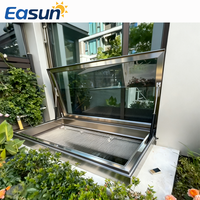 Puits de lumière à persiennes en alliage d'aluminium moderne à suspension supérieure, automatique, avec isolation thermique pour la ventilation et la lumière naturelle
