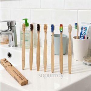 Spazzolino da Denti in Bambù Personalizzato con Logo, Premium Senza BPA, 10 Colori, Setole Morbide, Spazzolino in Legno Naturale Ecologico e Biodegradabile - Product Image 6