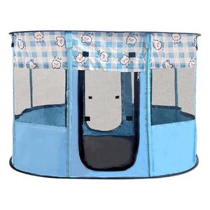 Parc <span class=keywords><strong>portable</strong></span> Pop-up pour animaux de compagnie avec fermeture à glissière motif solide moderne Style simple <span class=keywords><strong>Cage</strong></span> tente sac de transport à la main inclus - Product Image 1