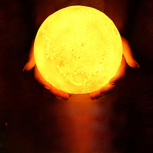 New Product 15CM Touch <strong>Wireless</strong> Speaker Moon <strong>Lamp</strong> with Colorful Light 3D Print Night Light - Product Image 4