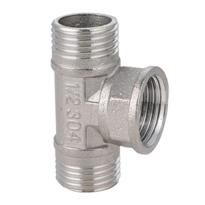 ข้อต่อทีสเตนเลสสตีลขนาด 20 มม. เกลียวตัวผู้และตัวเมีย สำหรับต่อท่อน้ำในงานประปา - Product Image 3