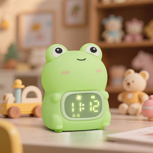 Cute Animal Portable Cartoon Alarm Clock Lamp <b>Timer</b> Dimmable LED Bedside Silicone Night <b>Light</b> for Kids Bedroom Baby Room - Product Image 3