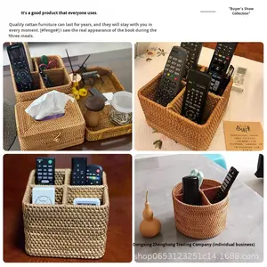 Sélection Premium pour l'organisation <span class=keywords><strong>de</strong></span> la maison Vietnam automne <span class=keywords><strong>vigne</strong></span> tissé boîte <span class=keywords><strong>de</strong></span> rangement télécommande verres à <span class=keywords><strong>vin</strong></span> support élégant - Product Image 4