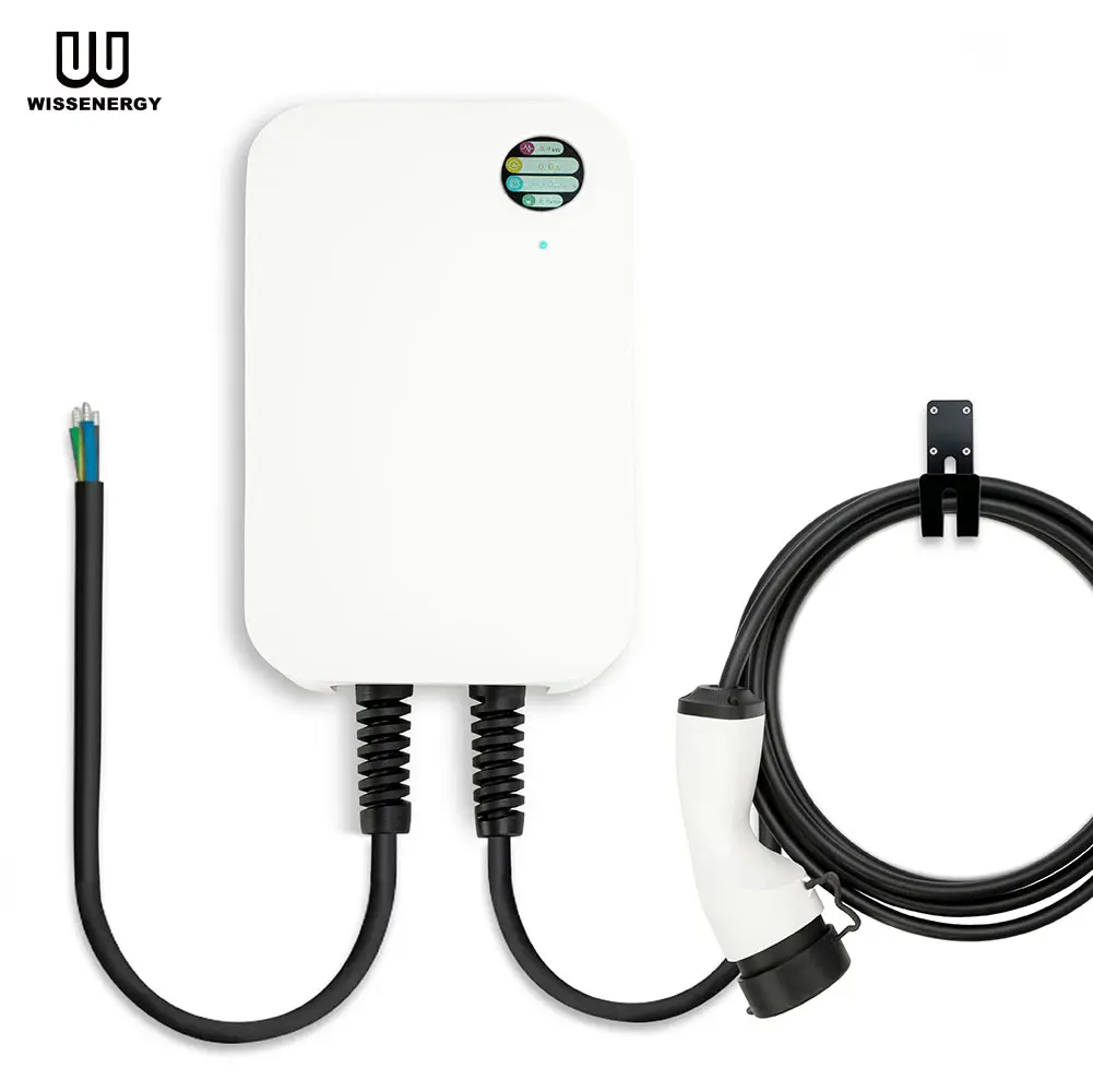 Pengisi Daya Mobil Listrik 7KW EVSE Wallbox, 1 Fase Pengisian Daya AC EV