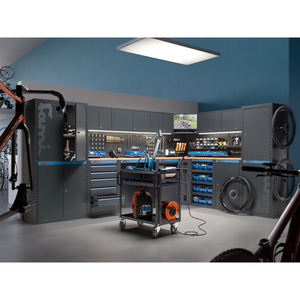 Fami Garage 391 G12 3688x2472mm meuble d'atelier avec 5 armoires, chariot, bloc de tiroirs et conteneurs - Product Image 5