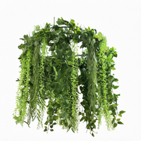 Plante artificielle de fougère de Boston suspendue, guirlande de verdure en plastique pour panier mural, décoration intérieure pour maison, jardin, café, balcon