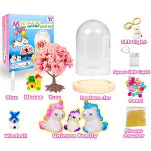 Create Your Own <strong>Magical</strong> Mini Plant Garden in a Jar DIY Light up Unicorn Terrarium <strong>Kit</strong> for Kids with LED <strong>Mushroom</strong> Lights/ - Product Image 4