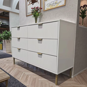 <span class=keywords><strong>Commode</strong></span> moderne à 6 tiroirs en bois blanc Large <span class=keywords><strong>commode</strong></span> en bois pour chambre et salon pour rangement de vêtements ou meuble TV - Product Image 4