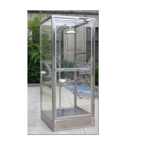 Estación de Ducha de Emergencia Vertical de Acero Inoxidable Osmit Osm304, Equipo de Seguridad Personalizado para Lavado de Ojos - Product Image 1