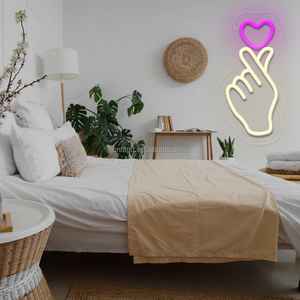 Luce notturna a forma di cuore con segno al Neon a LED per luce notturna 5V USB per camera da letto a casa - Product Image 3