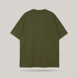 T-shirts à manches courtes col rond couleur unie en tissu jersey vert style décontracté pour filles et garçons, collection printemps-été, fabriqués au Bangladesh - Product Image 2