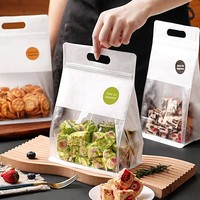 Sacs fourre-tout cadeaux de festival, sacs en plastique transparent givré de qualité alimentaire pour supermarché, pochette personnalisable à fermeture éclair