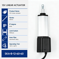 Actionneur linéaire DC 12V, moteur télescopique, tige de poussée linéaire, entraînement linéaire électrique étanche pour équipements médicaux et agricoles