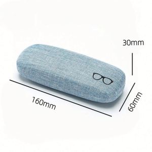 Étui rigide de grande taille en tissu de lin pour protéger les lunettes, porte-lunettes de voyage pour hommes et femmes, lunettes de soleil UV unisexes, cadeau - Product Image 3