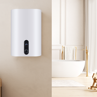 Calentador de Agua Eléctrico de Pared con Tanque Interior de Acero Inoxidable Delgado y Plano, Pantalla Digital de Múltiples Capacidades y Ahorro de Energía