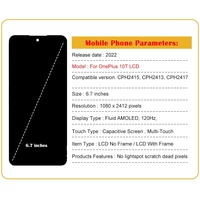Applicable aux écrans OnePlus 10T/ACE Pro 1274 avec cadre, assemblage d'écrans OLED intérieur et extérieur, fabriqué en Chine