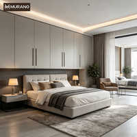 Armoire pleine hauteur sans poignées, design moderne et minimaliste, rangement de vêtements pour chambre à coucher, taille personnalisée