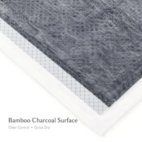Almohadillas de Entrenamiento para Perros Desechables de Carbón de Bambú y PE, Núcleo Ultra Absorbente, Control de Olores, Diseño Ecológico e Impermeable IP67