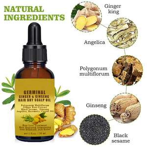 Trattamento Anticaduta e Antiforfora, Siero Germogliante allo Zenzero e Ginseng per 7 Giorni, Olio Nutriente per Massaggio del Cuoio Capelluto e Ricrescita dei Capelli - Product Image 5