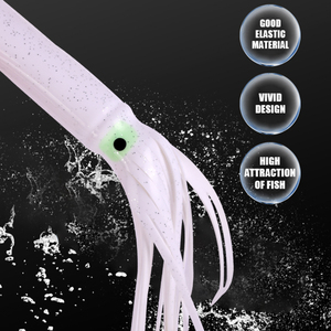 Leurre souple en PVC pour calamar, appât nageur pour poisson-chat, marlin, leurre artificiel de surface, leurre souple tubulaire pour pêche au bar en eau douce et salée - Product Image 3