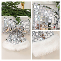 Décoration de Noël en forme de papillon avec paillettes satinées, style européen et américain, pendentif pour arbre de Noël, ornement suspendu pour vitrine