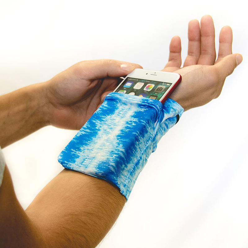 Factory Direct Sales Milk Silk Wrist Bag Mobile Phone Arm Bag Elastic Handbag Card Holder Breathable Super Lightweight Sports