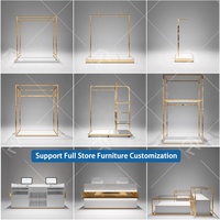 Personnalisation de l'ensemble du magasin, décoration de boutique de mode, idées de design d'intérieur pour boutique de vêtements pour femmes, mobilier personnalisé, présentoir de vêtements