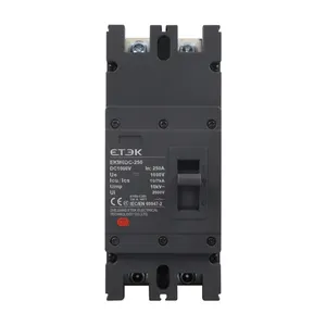 ETEK EKM6DC 2P 1000V 태양 성형 케이스 회로 차단기 125A/140A/160A/180A/200A/225A/250A/280A/315A/320A PV MCCB PV 시스템 용