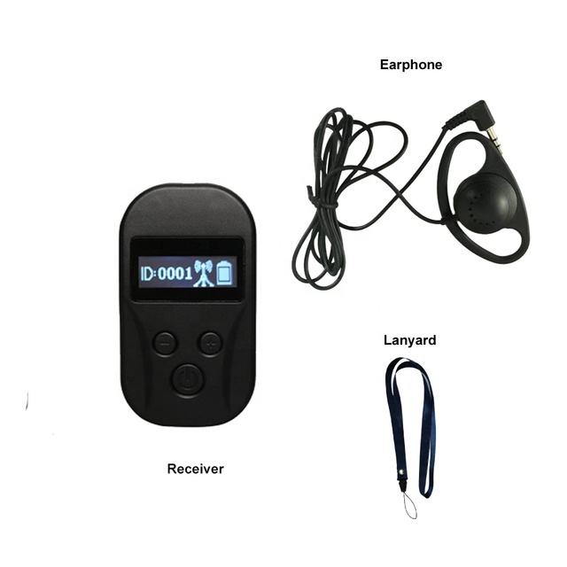 Hot 30/60 Receivers with Earphone Accessories Ear Hook Walkie Talkie Wireless Whisper Audio Tour Guide System for Tourism Museum