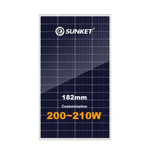 China Sunket wuxi kit solar module for best price with battery and inverter europe warehouse 200W 210W customized solar panels