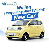 Nouvelle version jeunesse Wu-ling Hong-guang MINI EV Gen3, 215 km, jaune vif, mini-voiture compacte 100% électrique pour l'exportation mondiale
